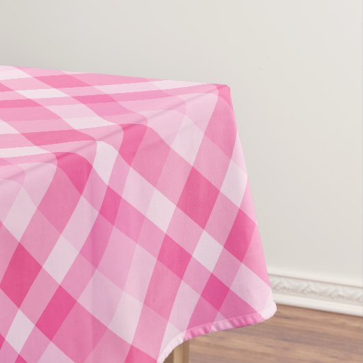Cute Rosy Pink Plaid Motif petite nappe (In Situ)