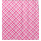 Cute Rosy rose Plaid Motif rideau de douche (Devant)