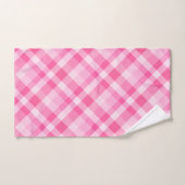 Cute Rosy Rose Plaid Motif serviette main (Serviette à main)