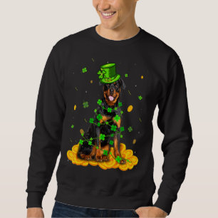 Cute Rottweiler Dog St Patricks Day Irish Shamrock Trui