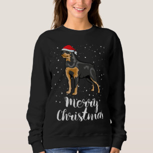 Cute Rottweiler Santa Hat Merry Kerstkostuum Trui