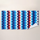 Cute Rouge Blanc Bleu Chevrons Serviette de bain (Serviette de bain)