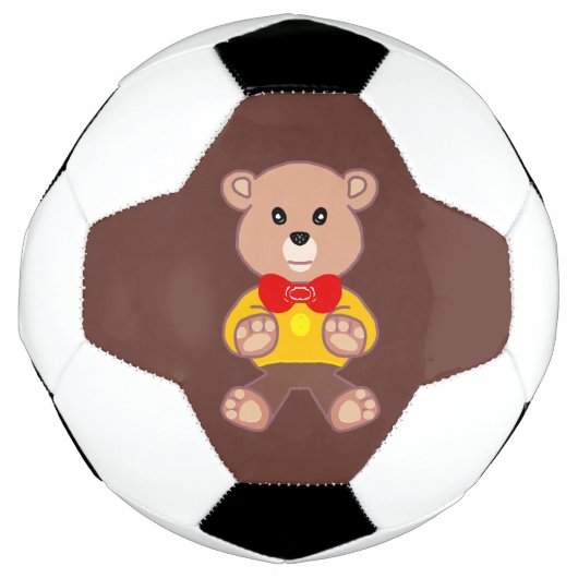 Cute rouge Bowtie Beige Teddy Ours Brown (Devant)