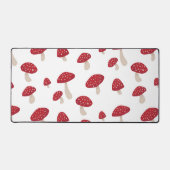 Cute rouge Champignons Bureau Mat (Recto)