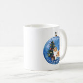 Cute Rough Collie Christmas Céramique Mug (Devant droit)