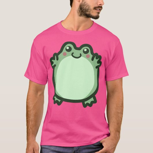 Cute Round Frog T-shirt (Voorkant)