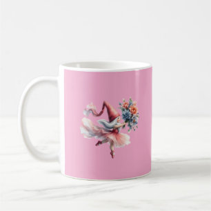 Cute Round Gnome in Pink Tutu Men's T-Shirt Koffiemok