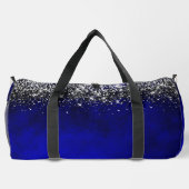 Cute royal blue faux glitter monogram plunjezak (Achterkant)