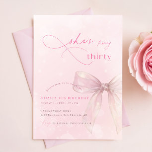 Cute Roze Aquarel Strikers Meisjes 30e Verjaardags Kaart