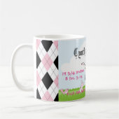 Cute  roze Baby Girl Carriage Koffiemok (Links)