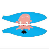Cute roze baby octopus cartoon humor basketbal (Panelen)