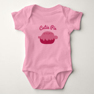 Cute roze baby tutu bodysuit voor Cutie Pie meisje