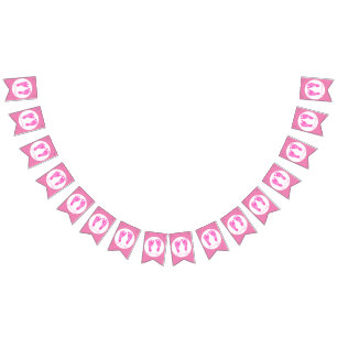 Cute roze Baby Voetafdrukken zijn een meisje Baby Vlaggetjes