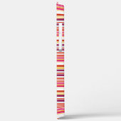 Cute roze bruine strepen Case-Mate iPhone case (Achterkant / Links)