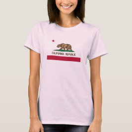 Cute roze California beer flag t shirt for women