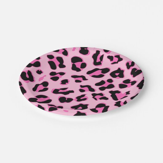 Cute roze cheetah bord voor huidafdrukken (Gekanteld)