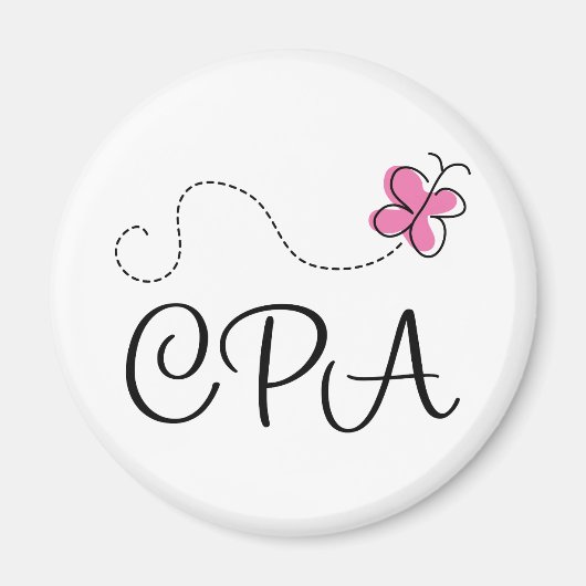 Cute roze CPA Magneet (Voorkant)