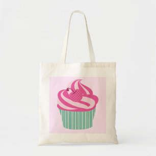 Cute roze crupcake Pastel Roze Tote Bag
