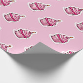 Cute Roze Cupcake-opvulpapier Cadeaupapier (Hoek)