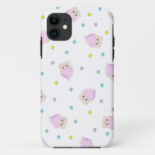 Cute roze cupcakes patroon iPhone 11 hoesje