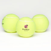 Cute roze dame bug custom girl's Birthday party Tennisballen (Multi)