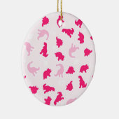 Cute roze dinosaurussen keramisch ornament (Rechts)