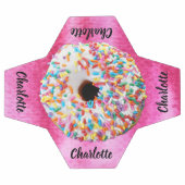 Cute roze donut Personalized Modern Voetbal (Enkel)