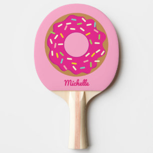 Cute roze donut tafel tennis ping pong paddle tafeltennisbatje