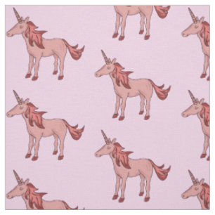 Cute Roze Eenhoorn Patroon Kinderen Stof