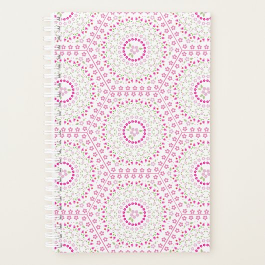 Cute roze Eenvoudig Geometric Whimsical Patroon Planner (Voorkant)