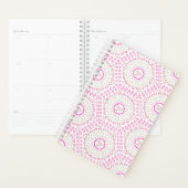Cute roze Eenvoudig Geometric Whimsical Patroon Planner (Display)