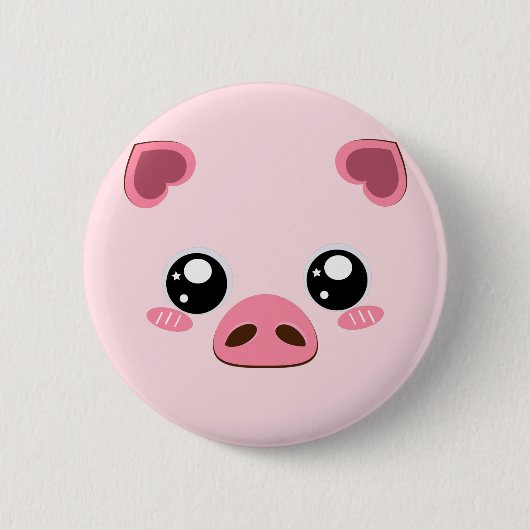 Cute roze embleem ronde button 5,7 cm (Voorkant)