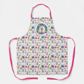 Cute roze en Blue Kerstmis Nutcracker Wreater Schort (Voorkant)