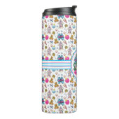 Cute roze en Blue Kerstmis Nutcracker Wreater Thermosbeker (Gedraaid links)