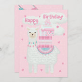 Cute roze en mint lama (Voorkant / Achterkant)