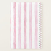 Cute roze en White Striped Planner (Achterkant)