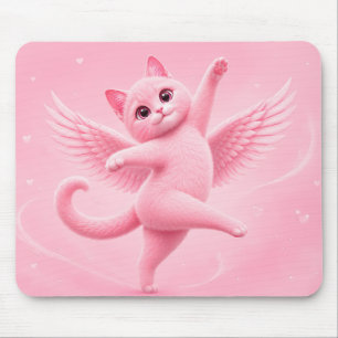 Cute Roze Engel Kat Muismat