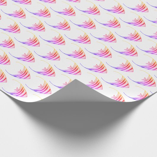 Cute roze Fish Pattern Cadeaupapier (Hoek)