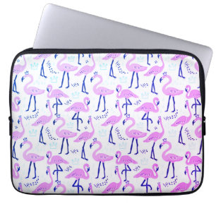 Cute roze flamingo laptophoes laptop sleeve