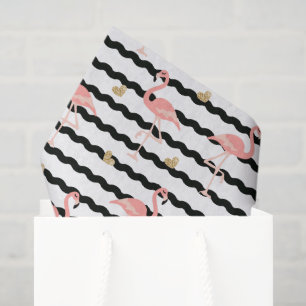 Cute Roze Flamingo Naadloos Patroon Tissuepapier