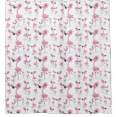 Cute roze Flamingo patroon Douchegordijn (Voorkant)