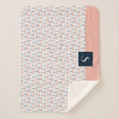 Cute roze Flamingo patroon Sherpa Deken (Voorkant)