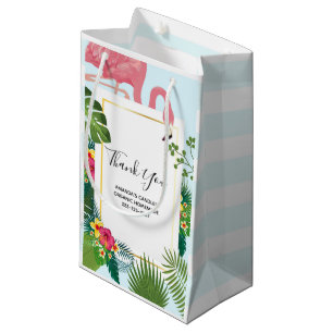 Cute Roze Flamingo Tropisch Thema Bedrijf Klein Cadeauzakje