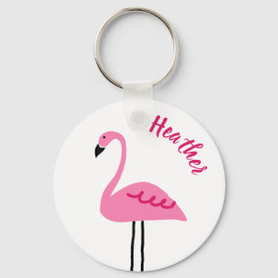 Cute Roze Flamingo voegt de Sleutelhanger van het 