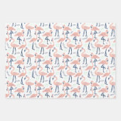 Cute roze flamingos inpakpapier vel (Voorkant 3)