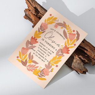 Cute roze gele tuinbouwer verjaardagsfeest