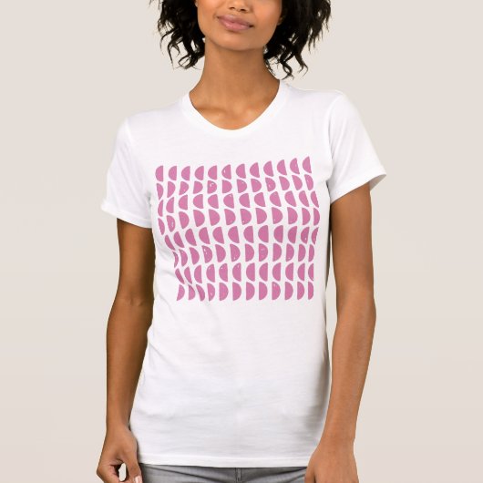 Cute roze Geometric Shapes Block Print Pattern T-shirt (Voorkant)