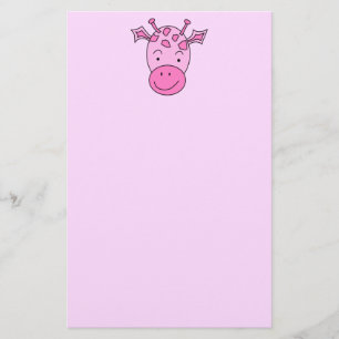 Cute roze Giraffe. Briefpapier