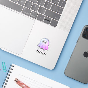 Cute Roze Google Ogen Geest: Griezelen & Whimsical Sticker