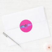 Cute roze  Gothic Bat Round Stickers (Envelop)
